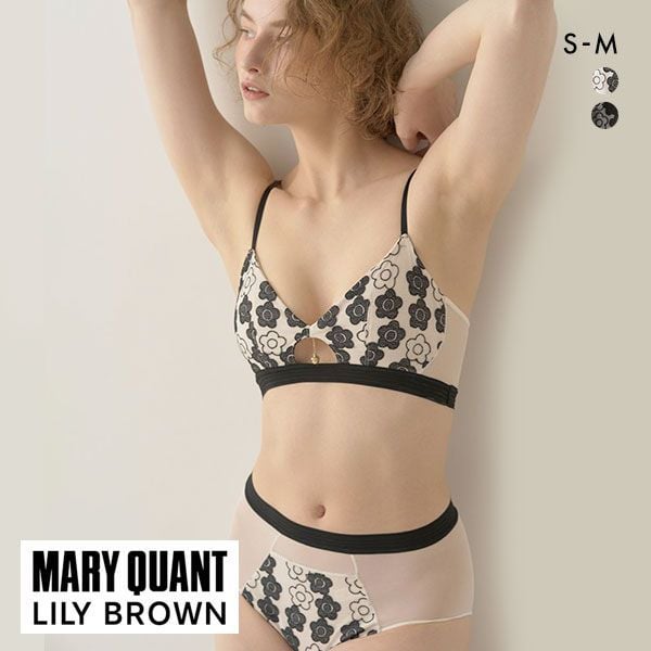 リリーブラウン LILY BROWN 【LILY BROWN×MARY QUANT】【LILY BROWN Lingerie】デイジーノンワイヤーブラ・ショーツセット ブラショーツセット