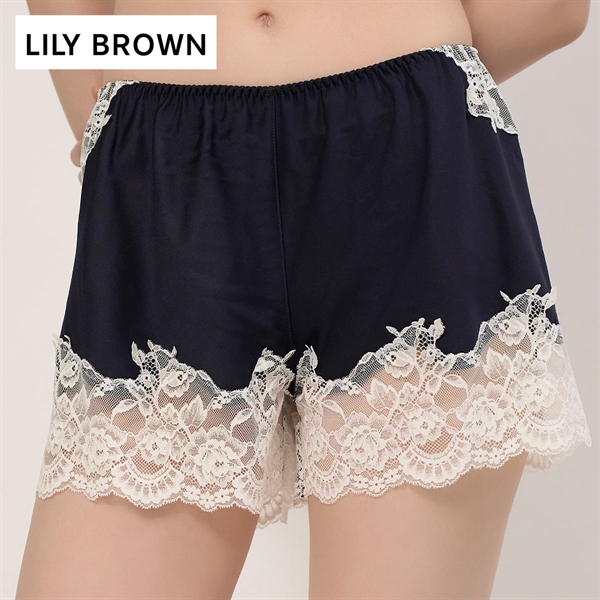 リリーブラウン ランジェリー サテンランジェリーショートパンツ LILY BROWN Lingerie