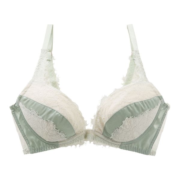 リリーブラウン LILY BROWN サテン アイラッシュレース ブラ ランジェリー ブラジャー 単品