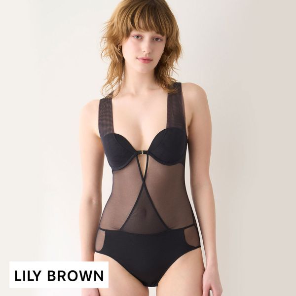 リリーブラウン LILY BROWN 【LILY BROWN Lingerie】シアーファンデボディスーツ