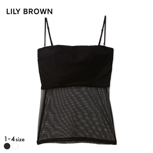 リリーブラウン ランジェリー シアーファンデノンワイヤー キャミソール カップ付き LILY BROWN Lingerie