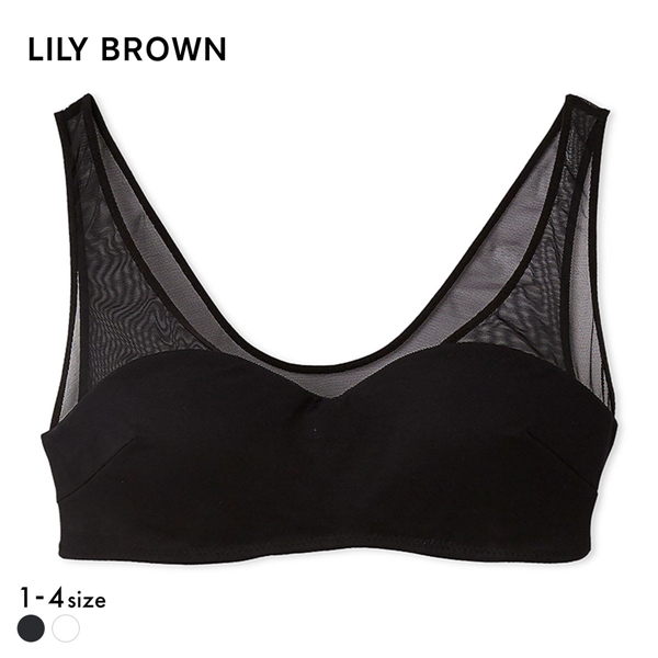 リリーブラウン ランジェリー シアーファンデノンワイヤー ハーフトップ カップ付き LILY BROWN Lingerie