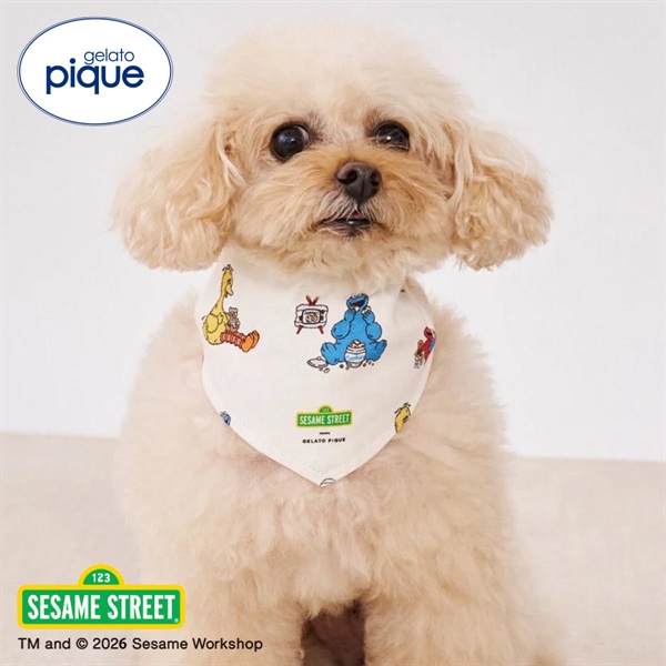 ジェラートピケ CAT&DOG SESAME STREET バンダナ セサミストリート ジェラピケ gelato pique