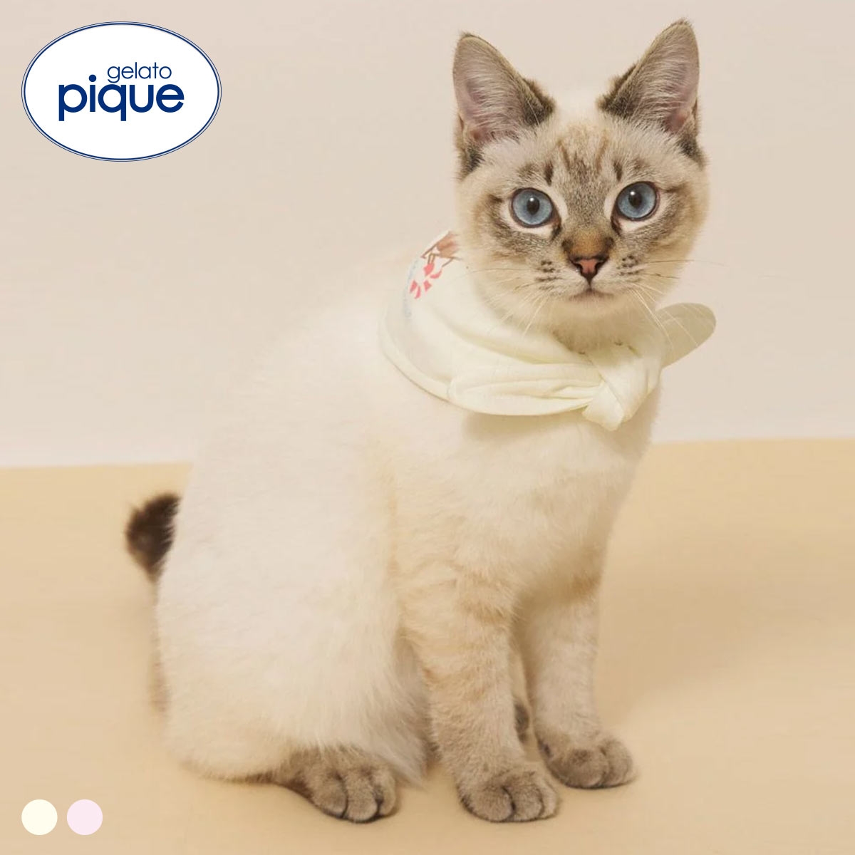 ジェラートピケ CAT&DOG サマーベア柄保冷剤入れバンダナ ジェラピケ gelato pique