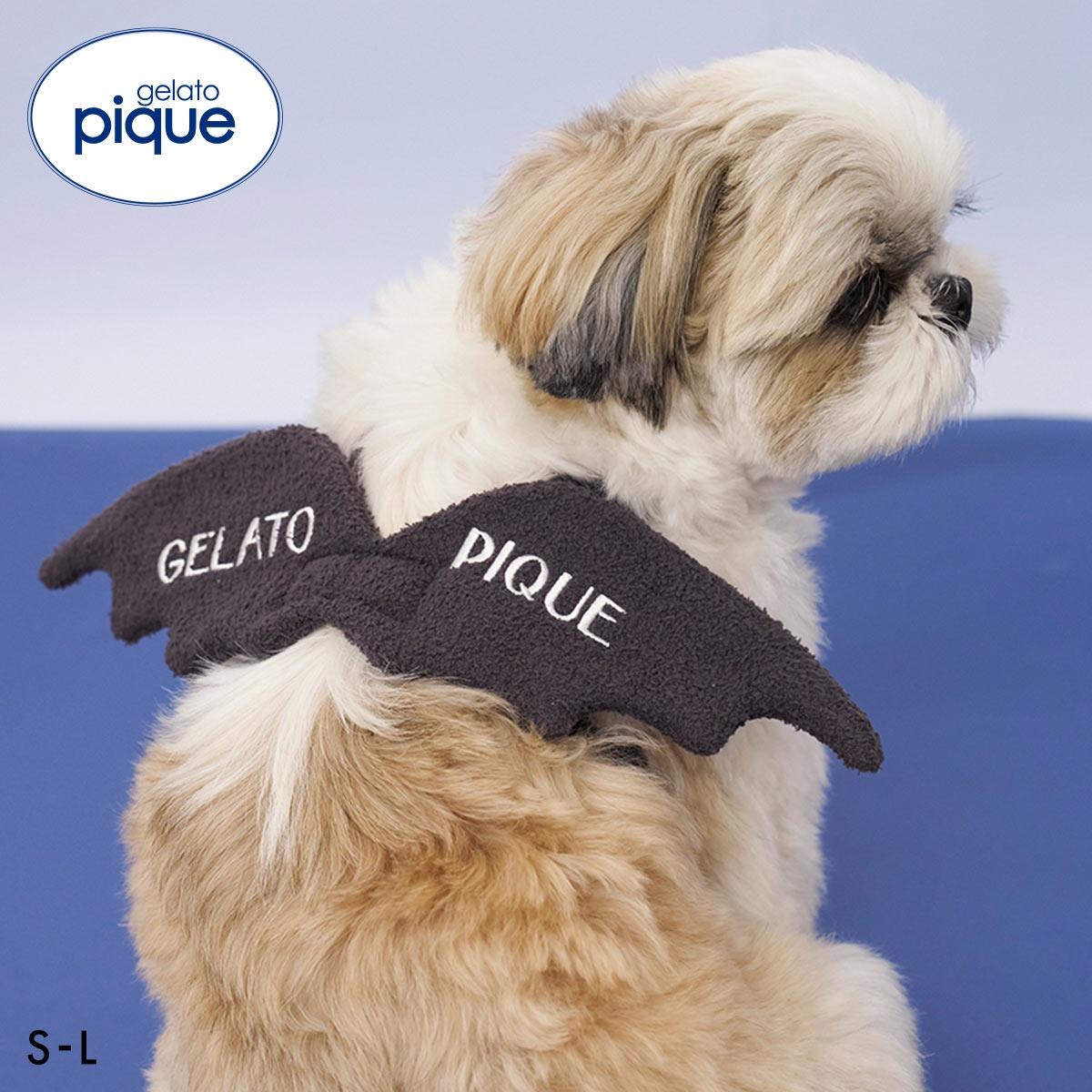 ジェラートピケ CAT&DOG HALLOWEEN こうもりウイング ジェラピケ gelato pique ハロウィン(CGY-チャコールグレー-S)