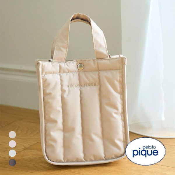 ジェラートピケ CAT&DOG 販路限定商品 キルティングお散歩バッグS ジェラピケ gelato pique