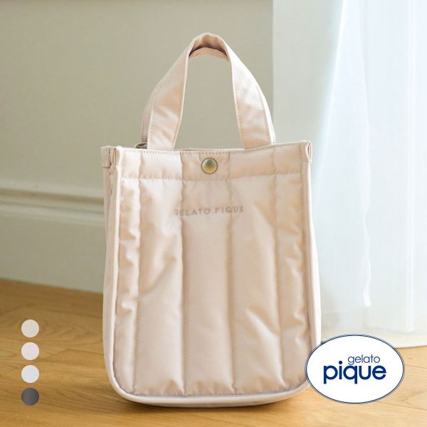 ジェラートピケ CAT&DOG 販路限定商品 キルティングお散歩バッグS ジェラピケ gelato pique