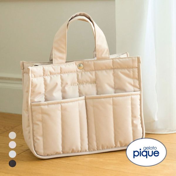 ジェラートピケ CAT&DOG 販路限定商品 キルティングお散歩バッグM ジェラピケ gelato pique