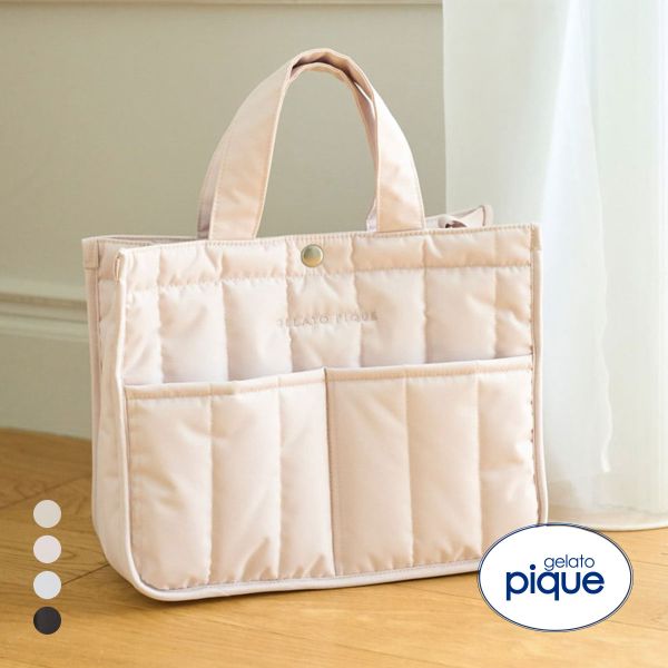 ジェラートピケ CAT&DOG 販路限定商品 キルティングお散歩バッグM ジェラピケ gelato pique