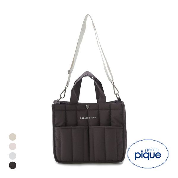 ジェラートピケ CAT&DOG 販路限定商品 キルティングお散歩バッグM ジェラピケ gelato pique