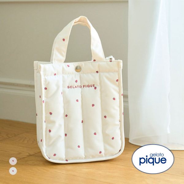 ジェラートピケ CAT&DOG 販路限定商品 キルティングお散歩バッグS ジェラピケ gelato pique