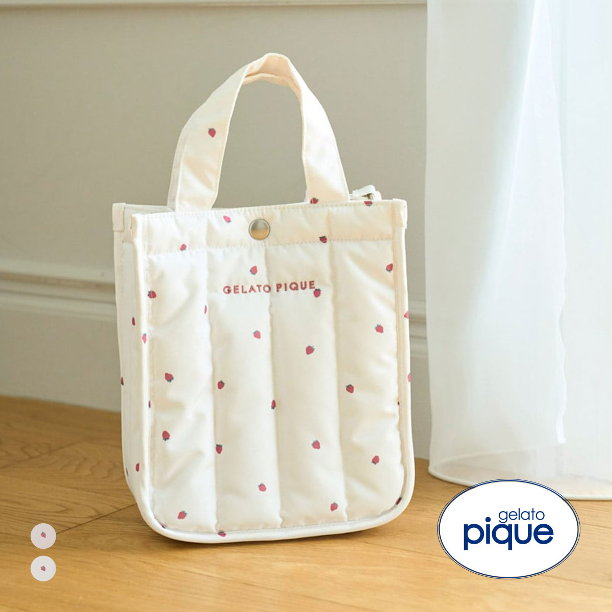 ジェラートピケ CAT&DOG 販路限定商品 キルティングお散歩バッグS ジェラピケ gelato pique(OW-オフホワイト-Free)