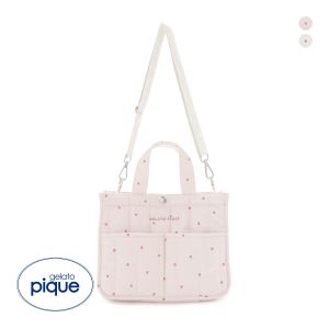 ジェラートピケ CAT&DOG 販路限定商品 ストロベリーキルティングお散歩バッグM gelato pique