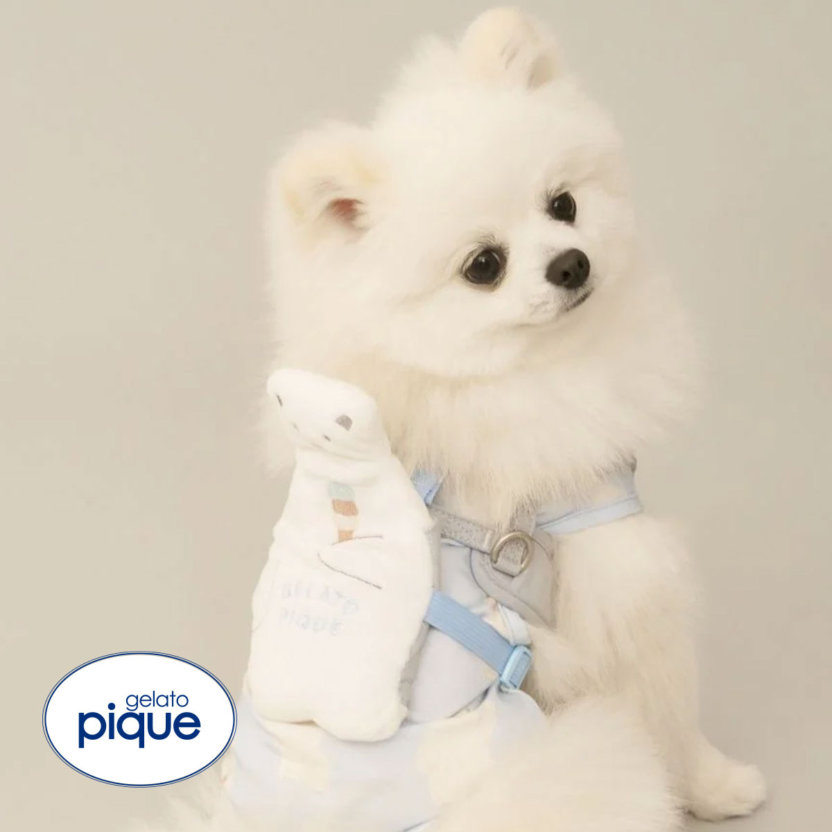 ジェラートピケ CAT&DOG シロクマモチーフ保冷剤入れリュック ジェラピケ gelato pique(OW-オフホワイト-S-M)
