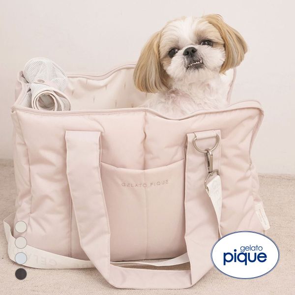 ジェラートピケ CAT&DOG キルティングキャリーバック ジェラピケ gelato pique