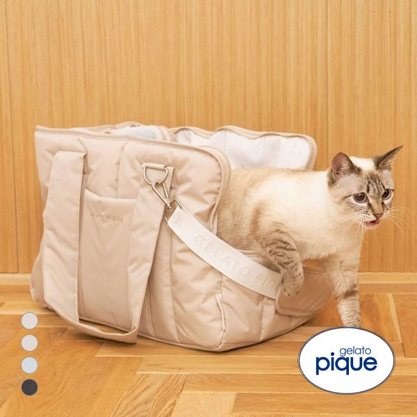 ジェラートピケ CAT&DOG キルティングキャリーバック ジェラピケ gelato pique
