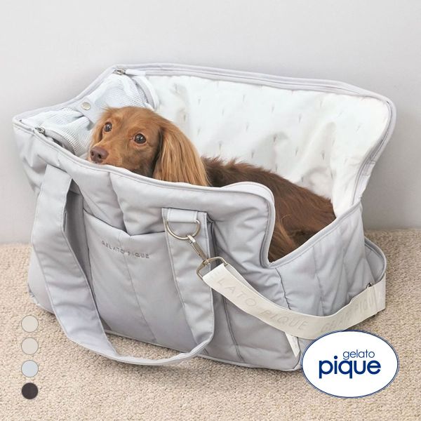 ジェラートピケ CAT&DOG キルティングキャリーバック ジェラピケ gelato pique