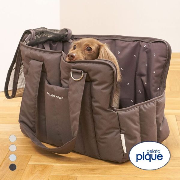 ジェラートピケ CAT&DOG キルティングキャリーバック ジェラピケ gelato pique