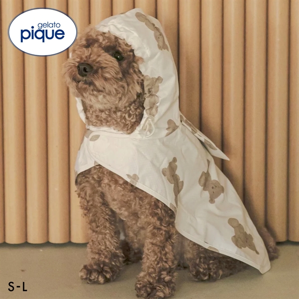 ジェラートピケ CAT&DOG レインポンチョ ジェラピケ gelato pique
