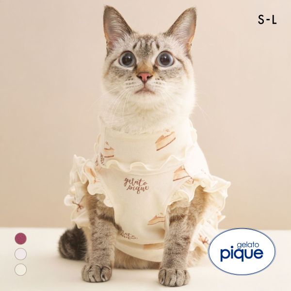 ジェラートピケ CAT&DOG オータムケーキ柄プルオーバー ジェラピケ gelato pique