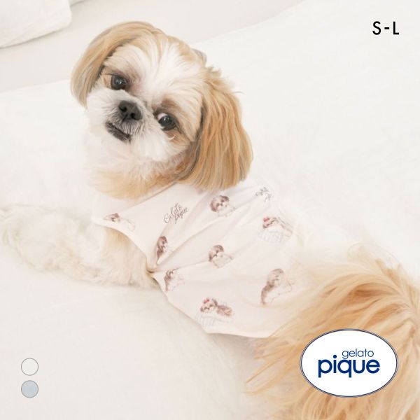 ジェラートピケ CAT&DOG シーズー柄プルオーバー ジェラピケ gelato pique