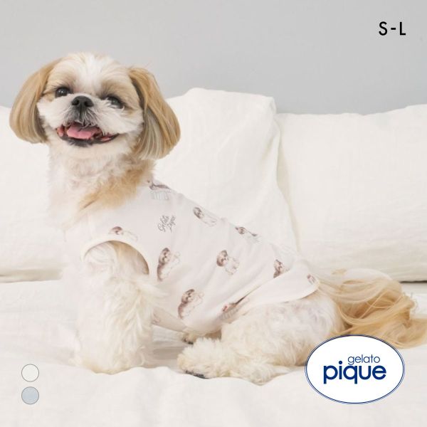 ジェラートピケ CAT&DOG シーズー柄プルオーバー ジェラピケ gelato pique
