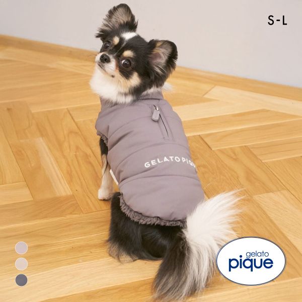 ジェラートピケ CAT&DOG 中綿ベスト gelato pique