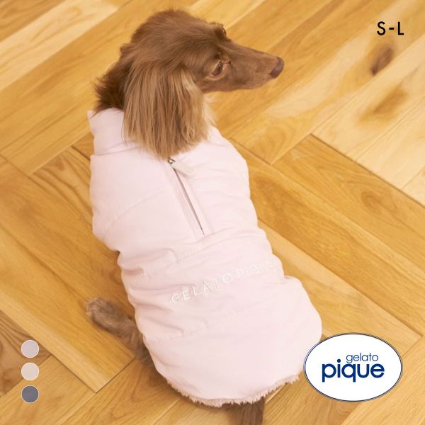ジェラートピケ CAT&DOG 中綿ベスト gelato pique