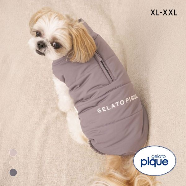 ジェラートピケ CAT&DOG XL XXLサイズ 中綿ベスト gelato pique