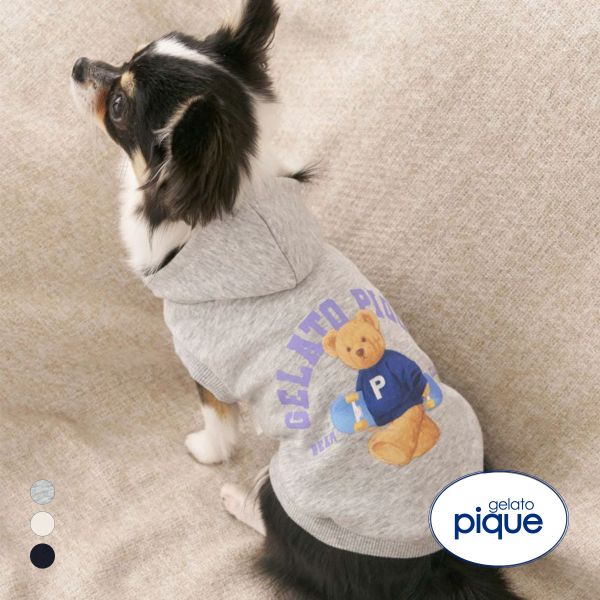 ジェラートピケ CAT&DOG スポーティーベア裏毛プルオーバー gelato pique