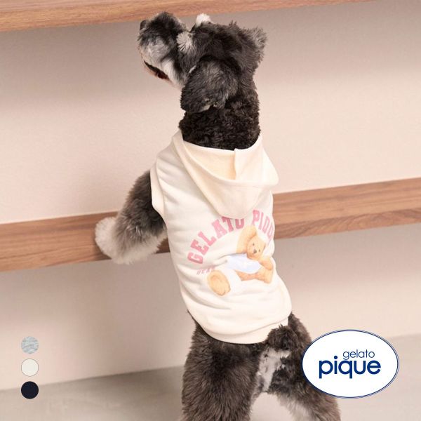 ジェラートピケ CAT&DOG スポーティーベア裏毛プルオーバー gelato pique