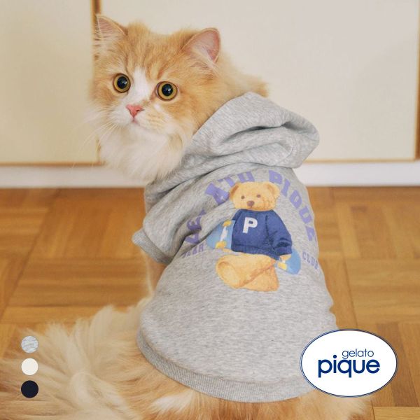 ジェラートピケ CAT&DOG スポーティーベア裏毛プルオーバー gelato pique