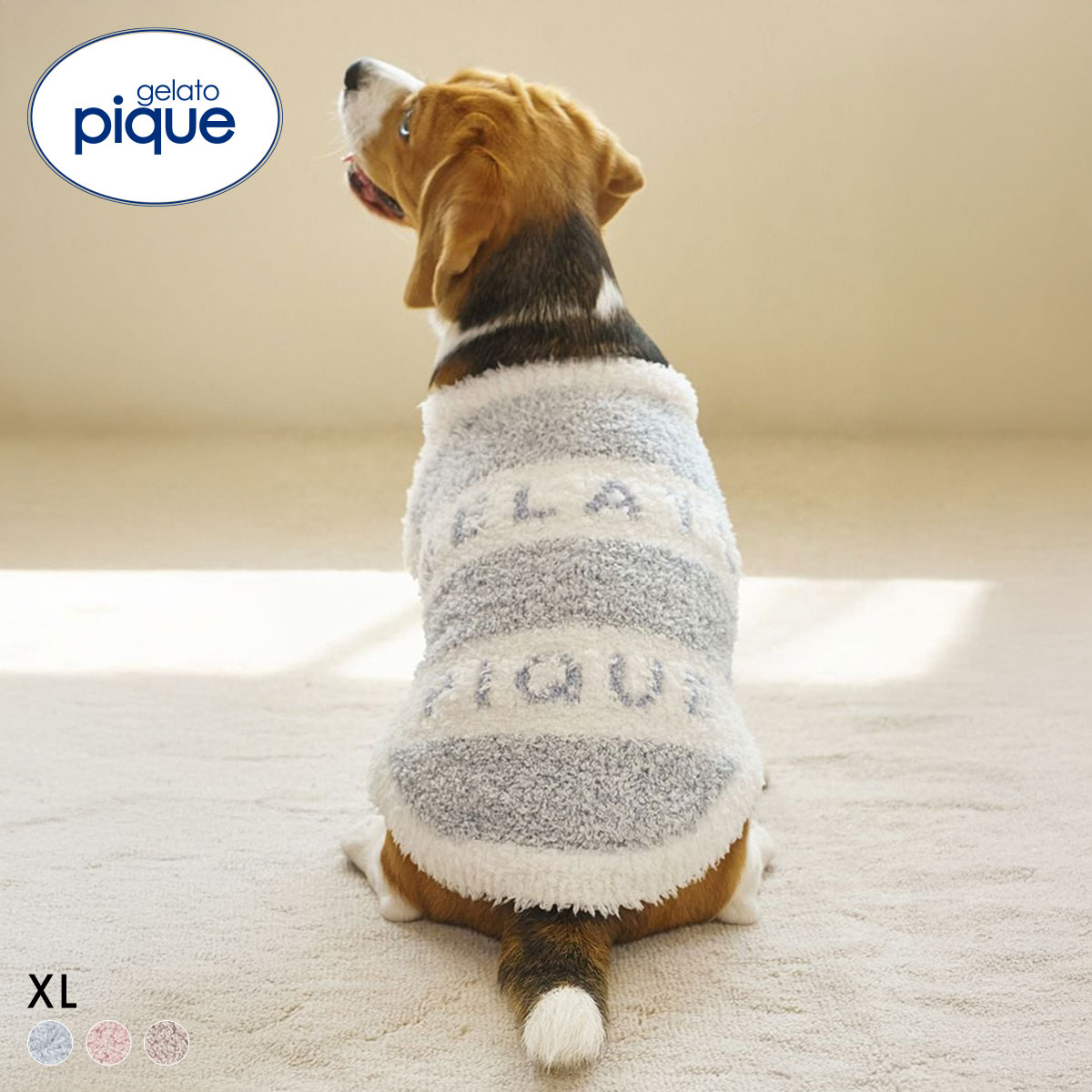 ジェラートピケ CAT&DOG ラージサイズジェラートメランジ2ボーダープルオーバー ジェラピケ gelato pique