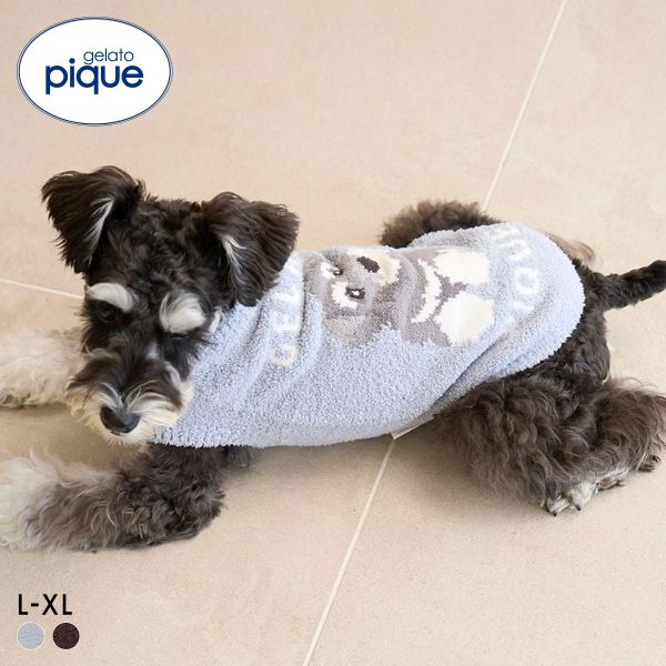 ジェラートピケ CAT&DOG ベビモコシュナウザージャガードプルオーバー ジェラピケ gelato pique