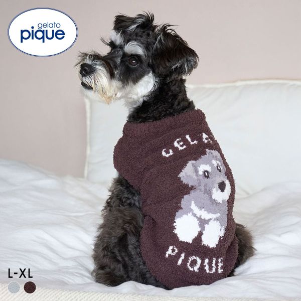 ジェラートピケ CAT&DOG ベビモコシュナウザージャガードプルオーバー ジェラピケ gelato pique
