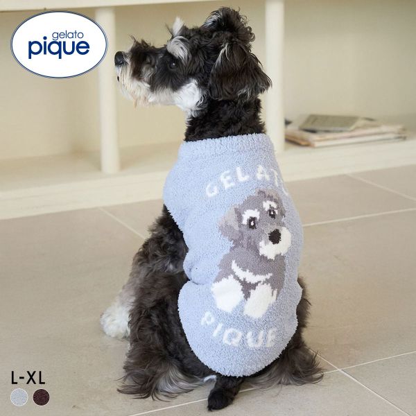 ジェラートピケ CAT&DOG ベビモコシュナウザージャガードプルオーバー ジェラピケ gelato pique