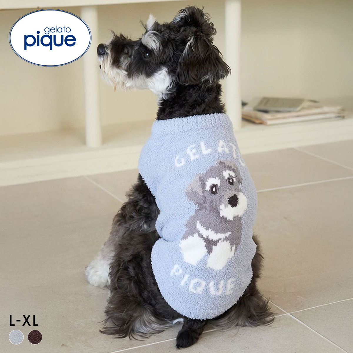 ジェラートピケ CAT&DOG ベビモコシュナウザージャガードプルオーバー ジェラピケ gelato pique