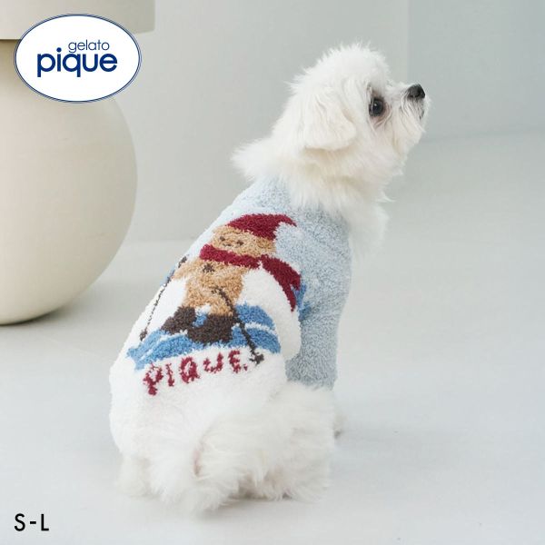 ジェラートピケ CAT&DOG HOLIDAY スキーベアジャガードプルオーバー gelato pique