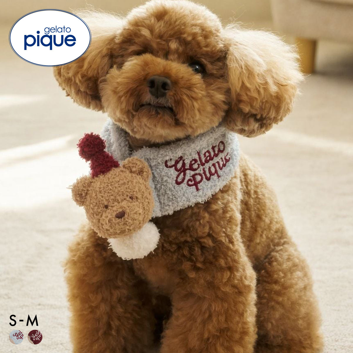 ジェラートピケ CAT&DOG HOLIDAY ベビモコベアマフラー ジェラピケ gelato pique(MI-ミント-S)