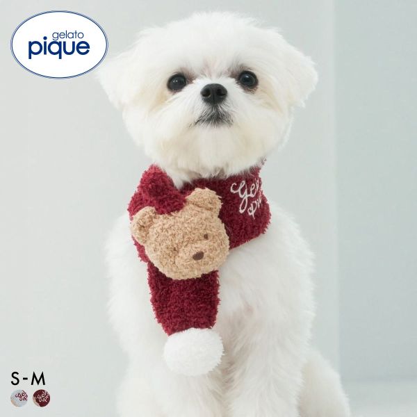 ジェラートピケ CAT&DOG HOLIDAY ベビモコベアマフラー ジェラピケ gelato pique