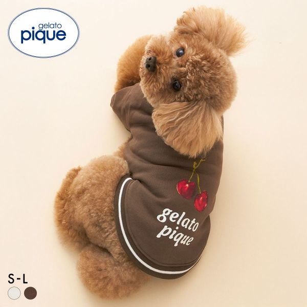 ジェラートピケ CAT&DOG チェリー柄裏毛プルオーバー ジェラピケ gelato pique