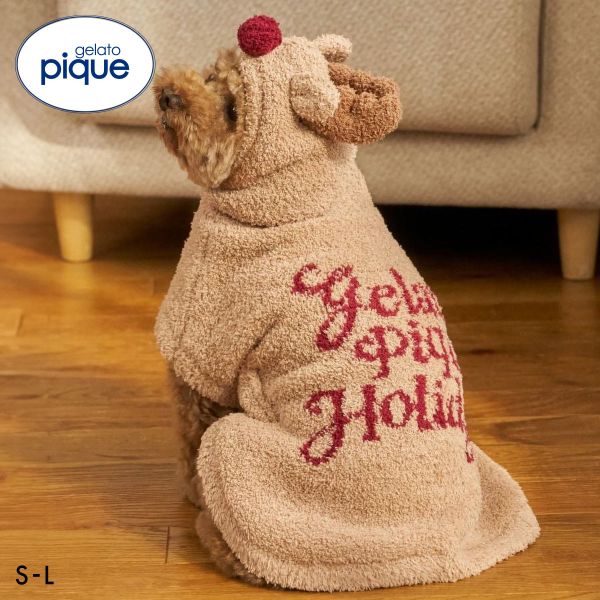 ジェラートピケ CAT&DOG HOLIDAY トナカイケープ ジェラピケ gelato pique
