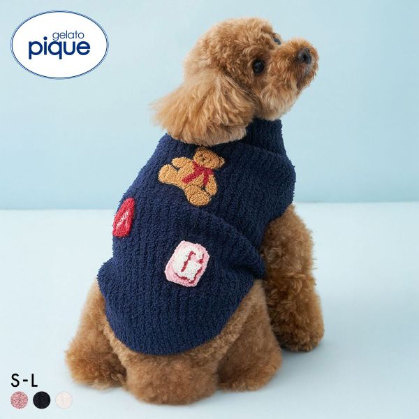ジェラートピケ CAT&DOG ベビモコベアサガラ刺繍プルオーバー ジェラピケ gelato pique フェイバリット