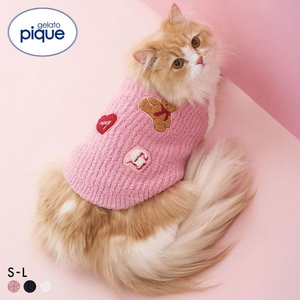 ジェラートピケ CAT&DOG ベビモコベアサガラ刺繍プルオーバー ジェラピケ gelato pique フェイバリット