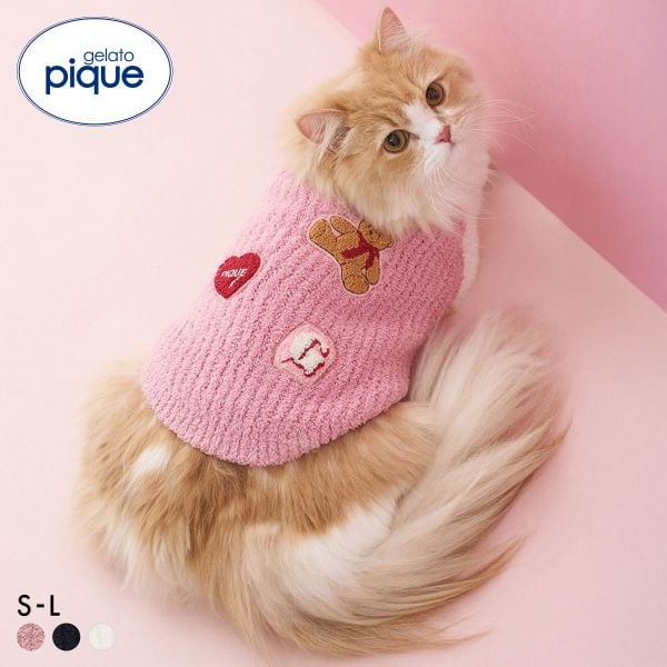 ジェラートピケ CAT&DOG ベビモコベアサガラ刺繍プルオーバー ジェラピケ gelato pique フェイバリット