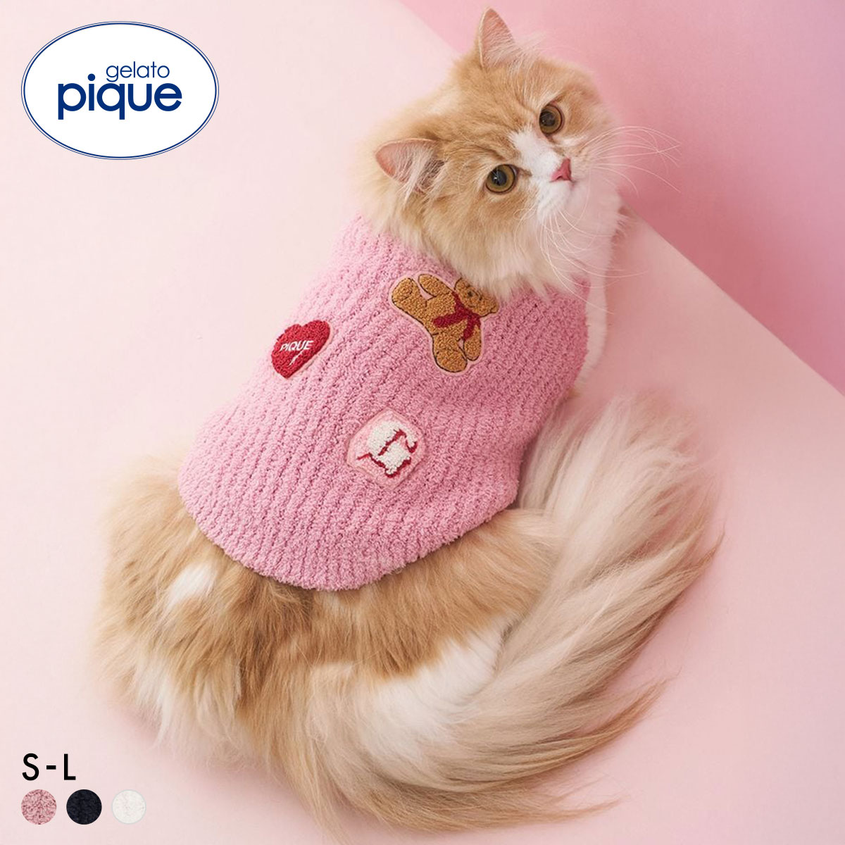 ジェラートピケ CAT&DOG ベビモコベアサガラ刺繍プルオーバー ジェラピケ gelato pique フェイバリット