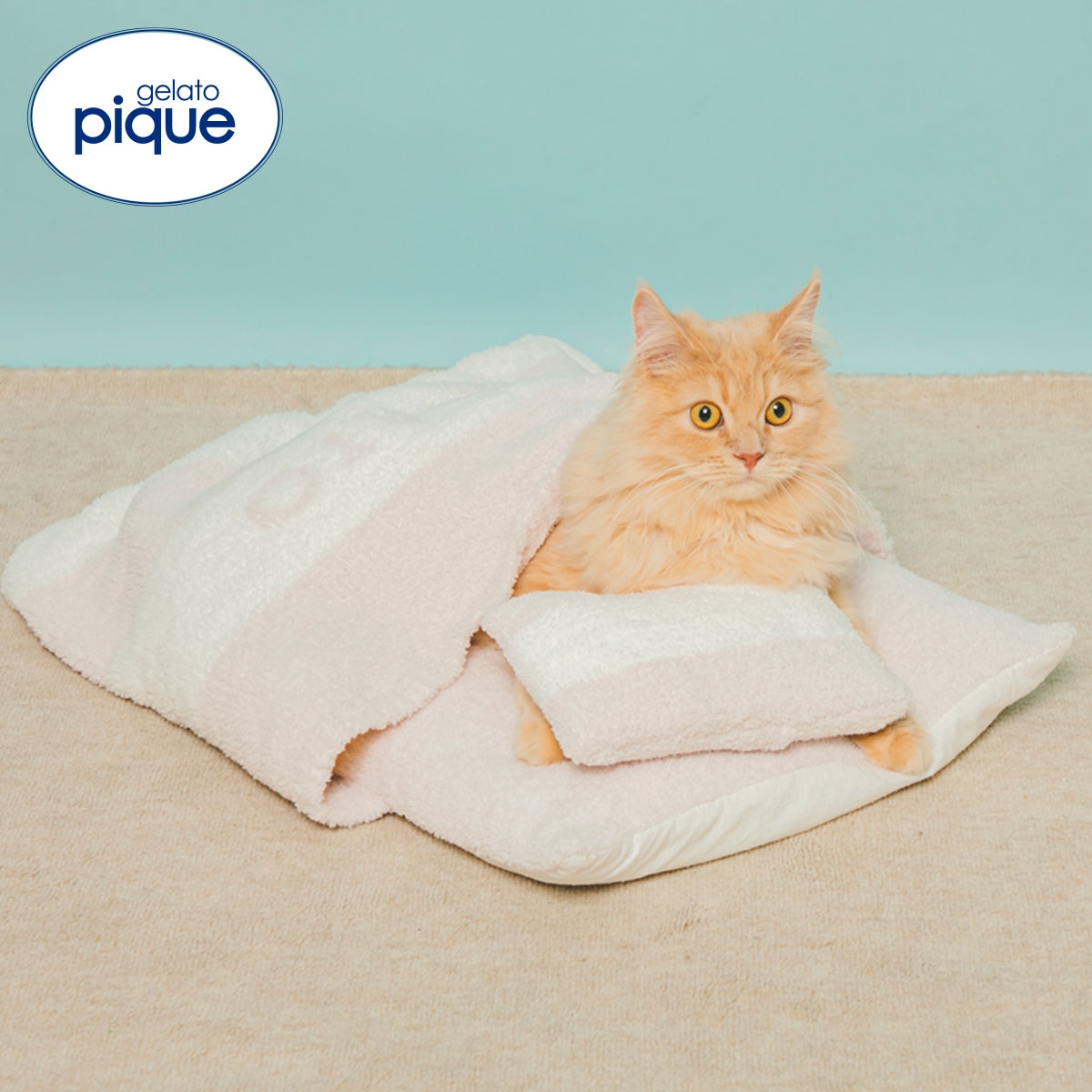 ジェラートピケ CAT&DOG ベビモコおふとんセット ジェラピケ gelato pique(PI-ピンク-Free)
