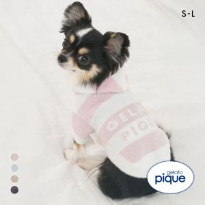 ジェラートピケ CAT&DOG スムーズィー2ボーダーフーディー ジェラピケ gelato pique S M L