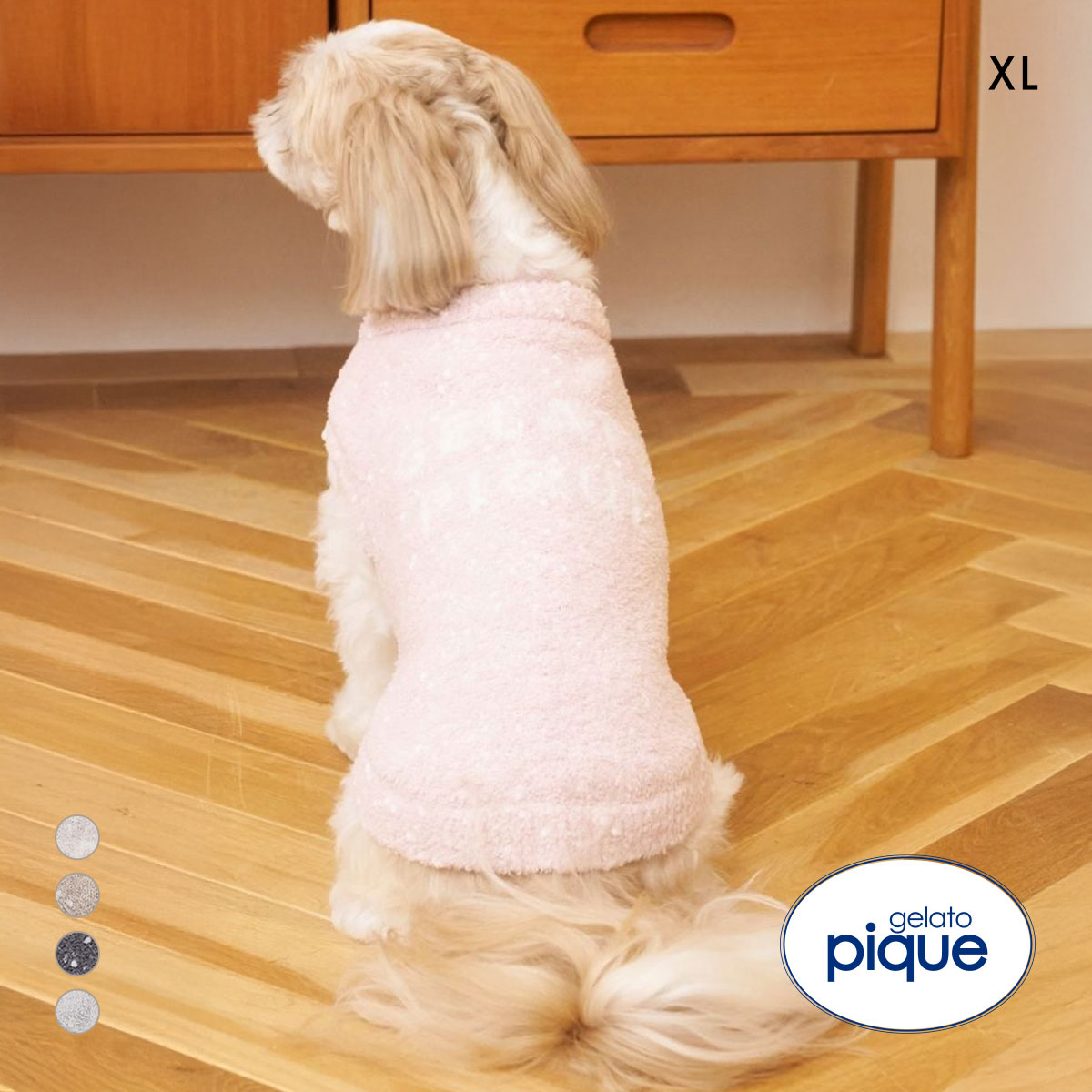 ジェラートピケ CAT&DOG 販路限定商品 ベビモコXLサイズネッププルオーバー ジェラピケ gelato pique XL(PI-ピンク-XL)