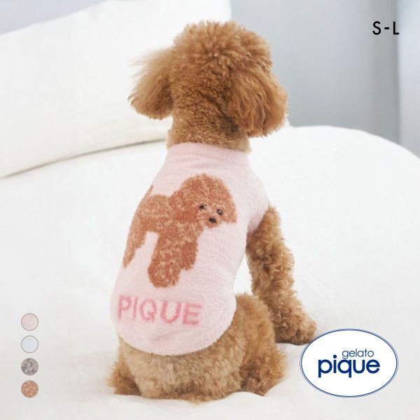 ジェラートピケ CAT&DOG スムーズィートイプードル柄ジャガードプルオーバー ジェラピケ gelato pique